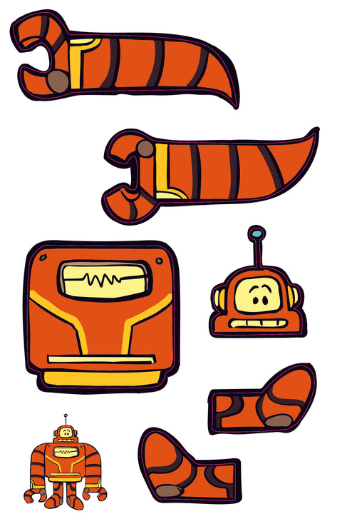 Robot Poster & Stickers